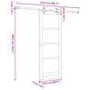 vidaXL Skydedør Naturfarvet 73,5 x 198,5 cm Massivt fyrretræ og glas