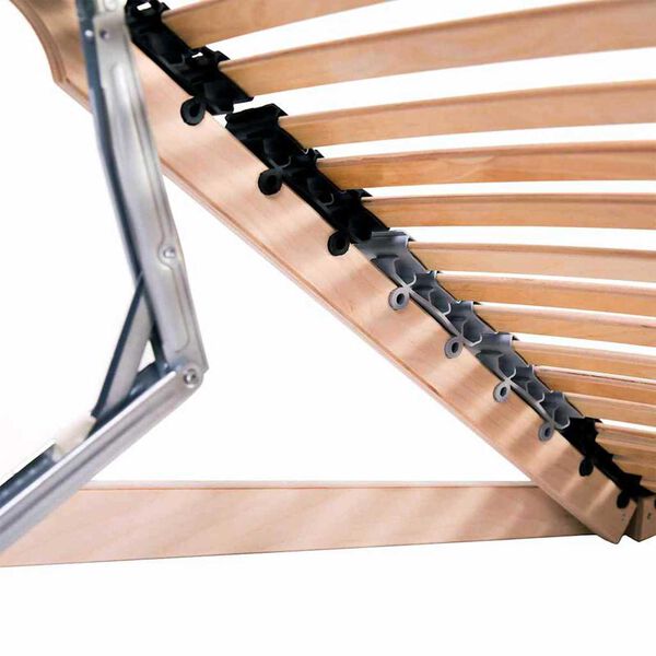 vidaXL Lamelbund Brun 100 x 190 cm Massivt bøgetræ