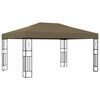 vidaXL pavillon 3x4 m stof gr&aring;brun