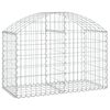 vidaXL buet gabionkurv 100x50x60/80 cm galvaniseret jern
