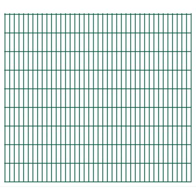 vidaXL havehegnspaneler 2D 2,008x1,83 m 12 m (total længde) grøn