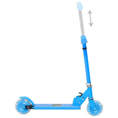 vidaXL 2-hjulet børneløbehjul med justerbart aluminiumsstyr blå