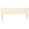 vidaXL sengegavle 160x5x78/88 cm kunstl&aelig;der cremefarvet