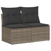 vidaXL sofas&aelig;t til haven 2 dele med hynder polyrattan akacietr&aelig; gr&aring;
