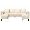 vidaXL Sofa Creme 250 x 188 x 76 cm Velourstof
