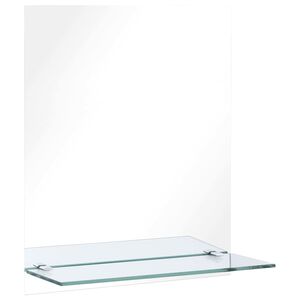 vidaXL v&aelig;gspejl med hylde 20x40 cm h&aelig;rdet glas