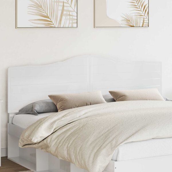 vidaXL Hovedg&aelig;rde Gloss Hvid 200 cm Konstrueret tr&aelig;