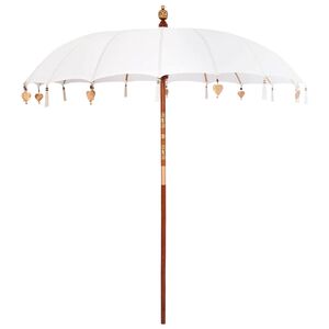 vidaXL Balinesisk Parasol Creme 215 x 215 x 260 cm