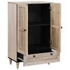 vidaXL Highboard med skuffe Hvid 60 x 33 x 100 cm Massivt mangotræ