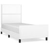 vidaXL sengeramme med sengegavl 90x190 cm kunstl&aelig;der hvid