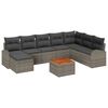 vidaXL Havesofa S&aelig;t 9 stk. Gr&aring; polyrattan