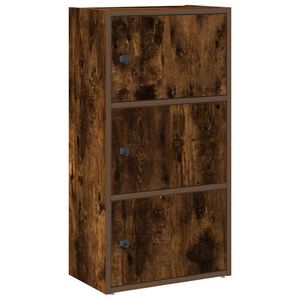 vidaXL bogreol 40x24x77 cm konstrueret tr&aelig; r&oslash;get egetr&aelig;sfarve