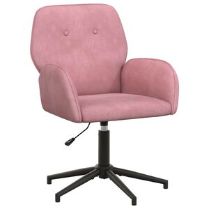 vidaXL Svingbar skrivebordsstol 54 x 55 x 90 cm Lyser&oslash;d Fl&oslash;jl