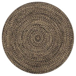 vidaXL h&aring;ndlavet t&aelig;ppe jute 90 cm sort og naturfarvet