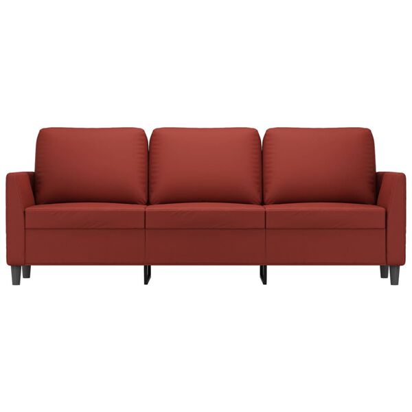 vidaXL 3-personers sofa 180 cm kunstl&aelig;der vinr&oslash;d