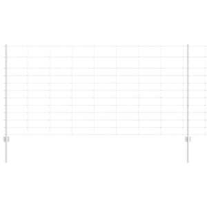 vidaXL Hegn med post S&oslash;lv 1,2 x 25 m St&aring;l