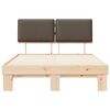 vidaXL Sengestel med Polstret Hovedgavl Gr&aring;brun 160 x 200 cm