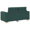 vidaXL Sofa 3 pcs Mørkegrøn Linned-blandet stof