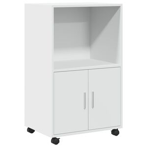 vidaXL rullebord 55x40x91 cm konstrueret tr&aelig; hvid