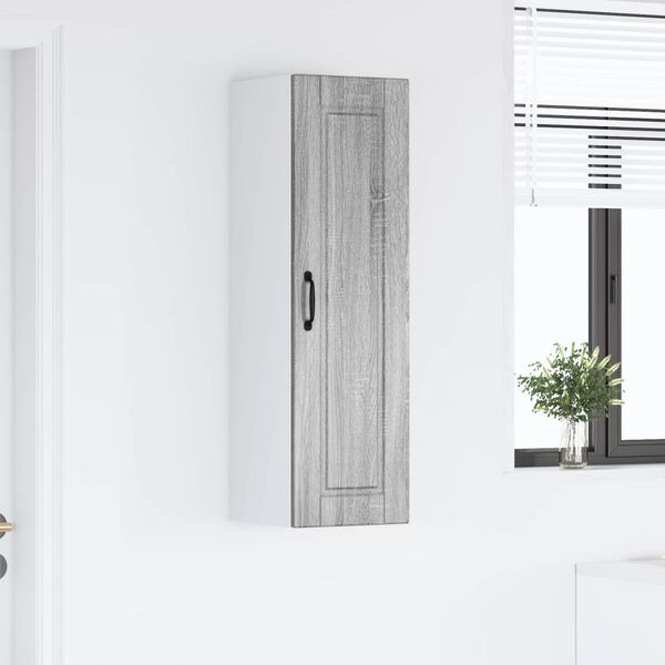 vidaXL K&oslash;kkenskab med d&oslash;r Gr&aring; Sonoma 30 x 31 x 100 cm Konstrueret tr&aelig;