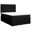vidaXL kontinentalseng med madras 140x190 cm stof sort