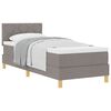 vidaXL Box spring seng med pude Gr&aring;brun 80 x 200 cm Stof