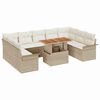 vidaXL Havesofa S&aelig;t 10 stk. beige og cremefarvet
