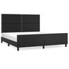 vidaXL sengeramme med sengegavl 180x200 cm kunstl&aelig;der sort