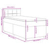 vidaXL kontinentalseng med madras 100x200 cm stof cremefarvet