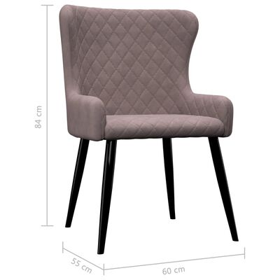 vidaXL spisebordsstole 2 stk. fløjl pink