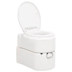 vidaXL b&aelig;rbart campingtoilet 24+17 l HDPE og PP hvid