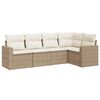 vidaXL sofas&aelig;t til haven 5 dele med hynder polyrattan beige