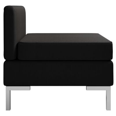 vidaXL midtersektion til sofa med hynde stof sort