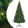 vidaXL Juletr&aelig; Med dekorative strenglamper Gr&oslash;n 400 cm PVC