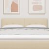 vidaXL LED sengegavl med LED -strimmellys Creme 160 cm Polyester