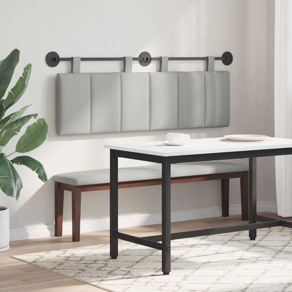 vidaXL H&aelig;ngende Hovedgavl V&aelig;gmonteret Skygr&aring; 150 x 55 x 5 cm Stof