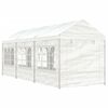 vidaXL pavillon med tag 6,69x2,28x2,69 m polyethylen hvid