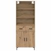 vidaXL Highboard Artisan Egetr&aelig; 69,5 x 34 x 180 cm Konstrueret tr&aelig;