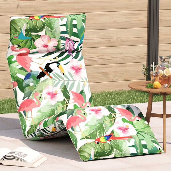 vidaXL foldbar liggestol 175x54x8,5 cm oxfordstof flerfarvet