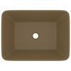 vidaXL luksushåndvask 41x30x12 cm keramik mat cremefarvet