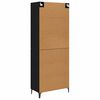 vidaXL Highboard Sort eg 69,5 x 34 x 180 cm Konstrueret tr&aelig;