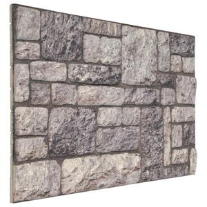 vidaXL V&aelig;gpaneler 10 pcs Gr&aring; og Hvid 100 x 50 cm EPS Skum