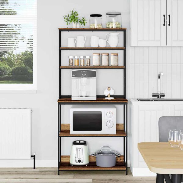 vidaXL K&oslash;kkenhylde Gammelt tr&aelig; 80 x 40 x 168 cm Konstrueret tr&aelig;