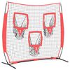vidaXL Baseball &oslash;velsesnet Sort 214,5 x 89,5 x 181 cm Polyester