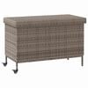 vidaXL opbevaringsboks med hjul 110x55x73 cm polyrattan gr&aring;
