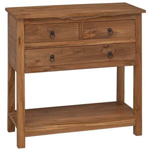 vidaXL Sideboard Naturfarvet 79 x 35 x 80 cm Massiv Teaktr&aelig;