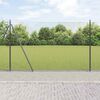 vidaXL Hegnsp&aelig;l Gr&aring; 25 x 1,5 m (16 x 16 mm net) St&aring;l og PVC