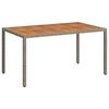 vidaXL havebord 150x90x75 cm polyrattan og akacietr&aelig; gr&aring;