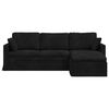 vidaXL Sofa Sort 198 x 134 x 80 cm Fl&oslash;jl