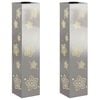 vidaXL Solar LED sti lys 2 stk. Varm hvid 18 x 18 x 80 cm